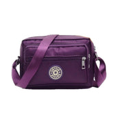 MOMISY Women Mobile Cellphone Messenger Bag Ladies Nylon Shoulder Cross Body Long Strap for College, Outing, Travelling, Work (Small, Purple)
