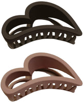 MOMISY Non slip Hair Claw Clutcher Clips for Women Big Jelly Jaw Clip Clamps for Girls Accessories for Long Thick Hair (9 cm, Heart, 2)