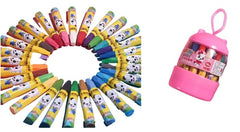 MOMISY 24-Shade Hexagonal Soft Pastel Crayon Oil Painting Stick Set,Multicolor