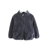 MOMISY Baby Boy & Girls Polyester Blend Sweater Jacket Front Open Cardigan (1 To 2 Years, Grey)