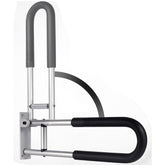 MOMISY Wall Mounted Flip up/Folding Aluminum Grab Bar Rails 23.6 Inch Toilet Handrails Bathroom Safety Bar Hand Support for Senior Citizen Injured and Handicapped (1)