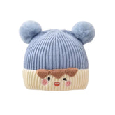 MOMISY Baby Cap Soft Beanie Woolen Hat for Spring Winter Autumn, Newborn Infant Toddler Kids, 1 to 5 Years (Blue)