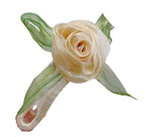 MOMISY Hair Clips for Styling, Camellia Fabric Pins for Women and Girls, Colorful (Beige, Free)