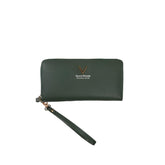 MOMISY Women's Girls PU Leather Party Wedding Clutch | Zipper | Ladies Purse Wallet Girls (Dark Green)
