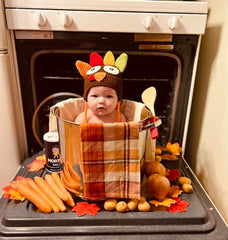MOMISY Turkey Crown Big Eyes Cartoon Cap Newborn Baby Photography Shoot Props Costumes - 0 To 6 Months (Brown)
