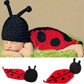 MOMISY Bee Long Tail Cap New Born Baby Photography Props - Red Black