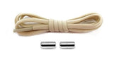 MOMISY No Tie Elastic Shoelaces, Semicircle Shoe Laces For Kids and Adult, Sneakers Shoelace Locks Laces Shoe Strings, Khaki