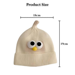 MOMISY Baby Beanie Winter Hat, Warm Toddlers Beanies for Kids Boys & Girls Woolen Knitted Cap (6 Months - 2 Years) (Off White)
