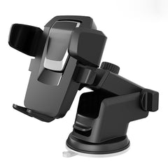 MOMISY Car Mount Adjustable Car Mobile Phone Holder Stand Universal Long Arm, for Dashboard & Windshield, 360° Rotational, Strong Suction Cup for Smartphones (BlackSilver)