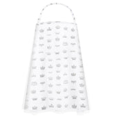 MOMISY Car Seat Canopy Nursing Scarf Poncho Multi-Use Cover, Shopping Cart Cover, Stroller Cover, Infinity Scarf 360° Privacy Breastfeeding Protection, Baby Shower (White Crown)