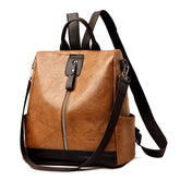 MOMISY Multi-Purpose Backpack Trendy Korean Version Backpack Large Capacity Leisure Travel Bag (Brown)