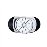 MOMISY Plastic Apple Fruit Slicer, Corer, Cutter, Divider Tool, 8 Stainless Steel Blades (WhiteBlack)