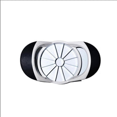 MOMISY Plastic Apple Fruit Slicer, Corer, Cutter, Divider Tool, 8 Stainless Steel Blades (WhiteBlack)