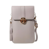 MOMISY Women Cellphone Sling Bag Mobile Card Holder Wallet Purse Clutch Handbag Crossbody Shoulder Bag for Girls (Light Grey)
