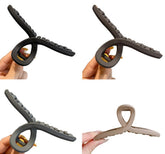 MOMISY Non slip Hair Claw Clutcher Clips for Women Big Jelly Jaw Clip Clamps for Girls Accessories for Long Thick Hair (10.8 cm, Tauras, 4)