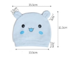 MOMISY 1 Piece Small Cartoon Design Baby Cotton Cap for Newborn Baby Boys and Girls of Age 0 to 5 Months (Panda-LightYellow)