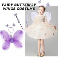 MOMISY Baby Photography Props, Baby Ferry Outfit with Feather, Stick and Headband for Kids Parties Anniversaries Photography (Purple)
