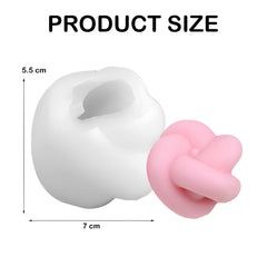 MOMISY 3D Wool Ball Silicone Candle Mould, Magic Twisted Rope Design, DIY Soap, Resin, Wax Crafts (WhiteA)