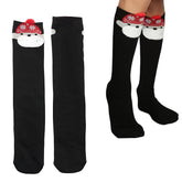 MOMISY 1 Pair of Baby Spring Winter And Autumn Combed Cotton Long Tube Knee-High Socks Suitable Age of 3 to 12 Years (IN, Age, 3 Years, 12 Years, BlackBear)