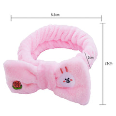 MOMISY Elastic Lovely Hair Band Wash Face Spa Headband-Washable Facial Band Makeup Wrap Headbands for Women (Pink)