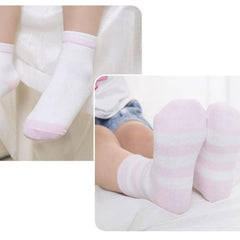MOMISY 5 Pairs Baby Girl Boys Tube Socks Toddlers Infant Solid Color Boat Spring and Autumn Socks Stretch Baby Sock - Multicolor (Light Pink, 4 year to 6 year)