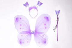 MOMISY Baby Photography Props, Baby Ferry Outfit with Feather, Stick and Headband for Kids Parties Anniversaries Photography (Purple)