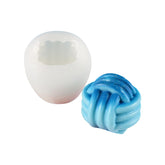 MOMISY 3D Wool Ball Silicone Candle Mould, Magic Twisted Rope Design, DIY Soap, Resin, Wax Crafts (WhiteB)