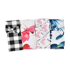 MOMISY Baby Photography Props Blanket Swaddle Wrap with Bowknot Hairband (Chess)