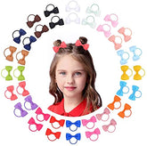 Momisy Girl's Bow shape Hair Tie Rubber Bands Style Ponytail Holder, Medium, Multicolour - 8 Pieces