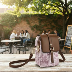 MOMISY Women’s Crossbody Sling Bag | PU Leather Mini Shoulder Bag with Adjustable Strap & Multi-Pocket Design (Purple)