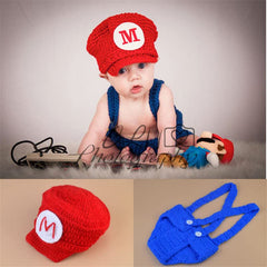 MOMISY Baby Photography Props, Includes Diaper & Cap for Kids Parties Anniversaries Photography-Set of 2 Pieces (RedBlue)