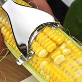 MOMISY Stainless Steel Corn Peeler, Stripper, Remover, Cutter, Vegetable and Fruit Peeler, Corn Threshing Peeler (SS 430, 17.5 cm)