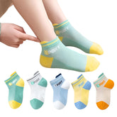MOMISY 5 Pairs Girl Boys Tube Socks Toddlers Infant Solid Color Boat Spring and Autumn Socks Stretch Baby kids Sock (IN, Age, 5 Years, 7 Years, Sports)
