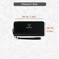 MOMISY Women's Girls PU Leather Party Wedding Clutch | Zipper | Ladies Purse Wallet Girls (Black)