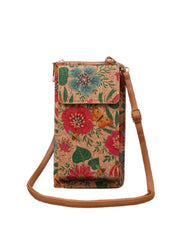MOMISY Mobile Bag, Cellphone Sling Bag, Card Holder Wallet, Crossbody Bag, PU Leather, for Girls (Hibiscus)