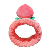 MOMISY Spa Headband for Women, Washable Facial Band, Elastic Hair Band, Makeup Wrap (StrawberryWatermelon, Free)