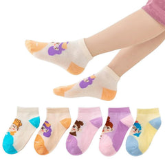 MOMISY 5 Pairs Girl Boys Tube Socks Toddlers Infant Solid Color Boat Spring and Autumn Socks Stretch Baby kids Sock (IN, Age, 12 Months, 3 Years, Cute Girl)