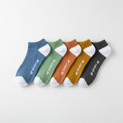 MOMISY Unisex Athletic Ankle Socks Low-Cut Cotton Blend Sports Socks (Multicolor)