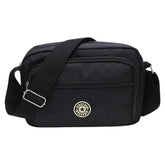 MOMISY Mobile Messenger Bag Ladies Nylon Shoulder Cross Body Long Strap Purse for Women Girls-Black