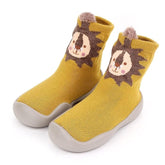MOMISY Baby Socks Animal Themed, Funny Cartoon Printed Cotton Socks with Shoes - Soft, Non-Slip, and Comfortable Size 6-12M(YellowLion-20-21)