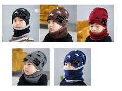 MOMISY Kids Winter Hat and Scarf Set, 2Pcs Warm Knit Beanie Cap and Scarf for 5-10 Years Old Boys and Girls (Dark Grey S)