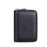 MOMISY PU Leather Credit Debit Card Holder Wallet Card Case ID Case Organizer Holder Zipper Wallet Coin Purse for Men & Women (20 Slots PVC Black)