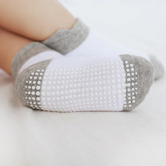 MOMISY Girl Boys Non Slip Warm Cotton Stretch Anti-Slip Baby Regular Socks-6 Pairs (Dotted-2Color, 0 to 6 Months), Multicolor