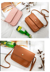 MOMISY Sling Bag with Adjustable Long Strap for Women Girls Crossbody Purse - Brown