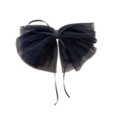 MOMISY Bow Shaped Hair Clip, Hair Accessories for Women and Girls (Net Black, Free)