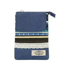 MOMISY Small Crossbody Mobile Sling Bag for Women |Stylish Phone Pouch with Detachable & Adjustable Strap |Mobile Purse|Versatile Cell Phone Pouch for Girls | Ideal Gift For Woman (Ethnic-Blue)