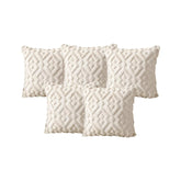 MOMISY Corduroy Cushion Throw Pillow Covers, Diamond, 45 x 45 cm, 18 x 18 inch (5, Beige5)