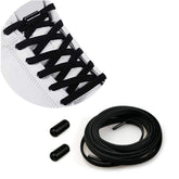 MOMISY No Tie Elastic Shoelaces, Semicircle Shoe Laces For Kids and Adult, Sneakers Shoelace Locks Laces Shoe Strings, Black
