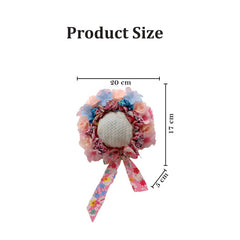 MOMISY Newborn Baby Girl Cap for Photography Props, Children's Headdress (in, Age, 0 Months, 3 Months, Pink)