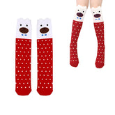 MOMISY 1 Pair of Baby Spring Winter And Autumn Combed Cotton Long Tube Knee-High Socks Suitable Age of 3 to 12 Years (IN, Age, 3 Years, 12 Years, RedDotBear)